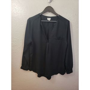 H&M Conscious Collection Black Lightweight Blouse size 16